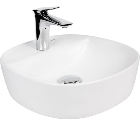 Раковина накладная 41х41х11,5см белая с отверстием под смеситель S01-410