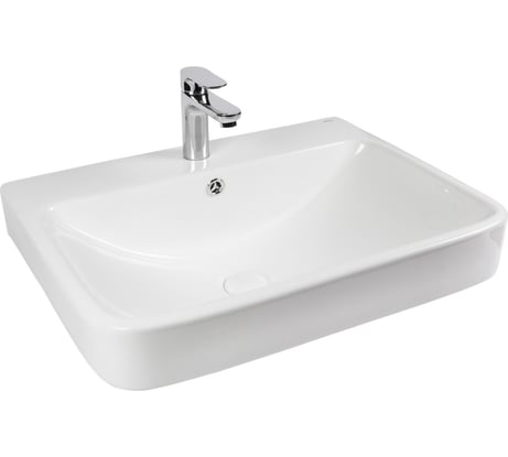 Раковина BOND встраиваемая прямоугольная 6045,520см белая с переливом S10-600