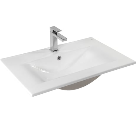 Раковина встраиваемая прямоугольная BOND 71х46х17см белая с переливом S05-700