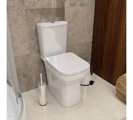 Напольный унитаз Teymi Kati безободковый, сиденье микролифт T40703 ЦБ-00267140