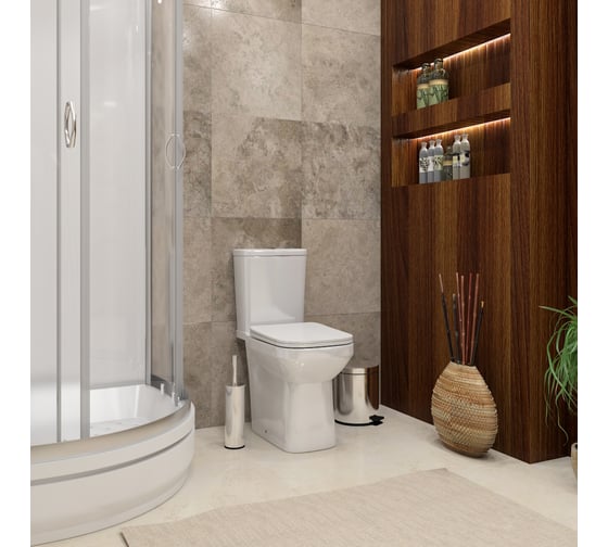Напольный унитаз Teymi Kati безободковый, сиденье микролифт T40703 ЦБ-00267140