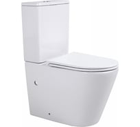 Унитаз-компакт Sintesi ESSLER белый с крышкой-сиденьем дюропласт, микролифт SIN-TP-SLR-281