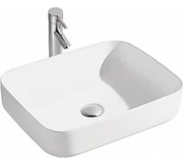 Накладная раковина Sintesi белая 500x400x130, без отверстия под смеситель SIN-LVB-APP-409