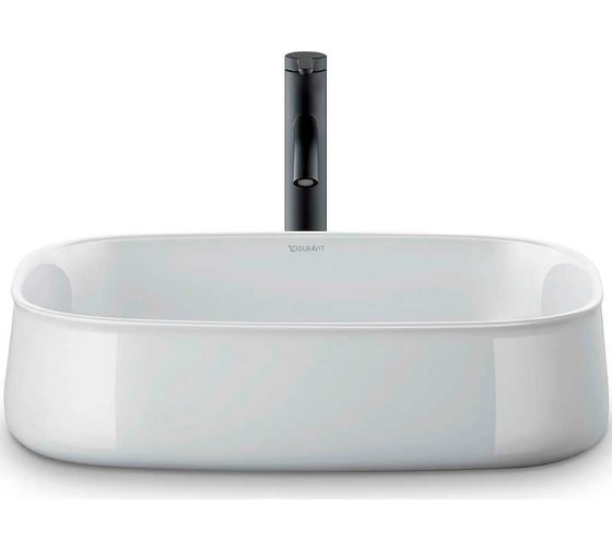 Раковина DURAVIT 2373550079 ZENCHA 550x390 мм, шлифованная, без перелива, сливной клапан с керамической крышкой в комплекте, вкл.крепление 00000128370