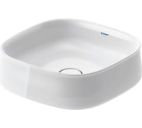 Раковина DURAVIT 2373420079 ZENCHA 420x420 мм, шлифованная, без перелива, сливной клапан с керамической крышкой в комплекте, вкл.крепление 00000128367