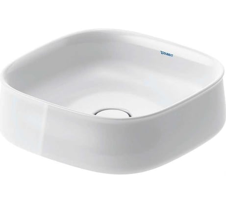 Раковина DURAVIT 2373420079 ZENCHA 420x420 мм, шлифованная, без перелива, сливной клапан с керамической крышкой в комплекте, вкл.крепление 00000128367