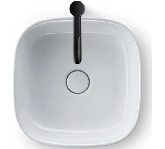 Раковина DURAVIT 2373420079 ZENCHA 420x420 мм, шлифованная, без перелива, сливной клапан с керамической крышкой в комплекте, вкл.крепление 00000128367
