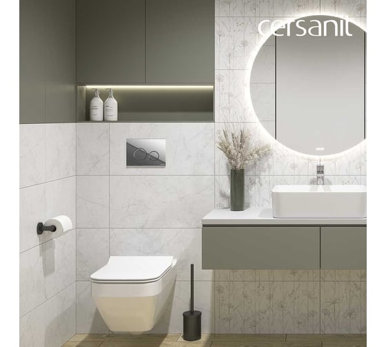 Комплект Cersanit crea square co dpl eo slim инсталляция link pro кнопка twins пластик хром глянцевый 64443