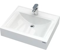 Раковина над стиральной машиной Paulmark AMBERG белая, 60x50, с комплектом PM750431