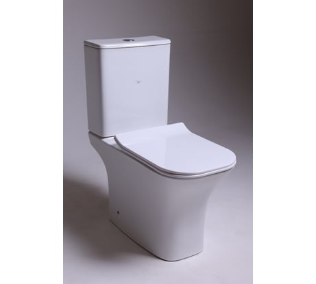 Унитаз компакт Alcora grace с безободковым сиденьем из дюропласта, микролифтом, легкосъемное LT-2183A-RUF