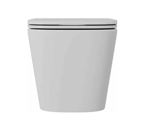 Комплект D&K: Подвесной безободковый унитаз D&K Berlin DT1436016, 490х340х350 мм, инсталляция, сиденье микролифт, белый DS1431611