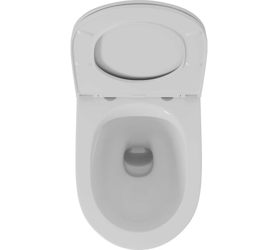 Комплект D&K: Подвесной безободковый унитаз D&K Matrix DT1396016, 490х370х360 мм, инсталляция, сиденье микролифт, белый DS1391609