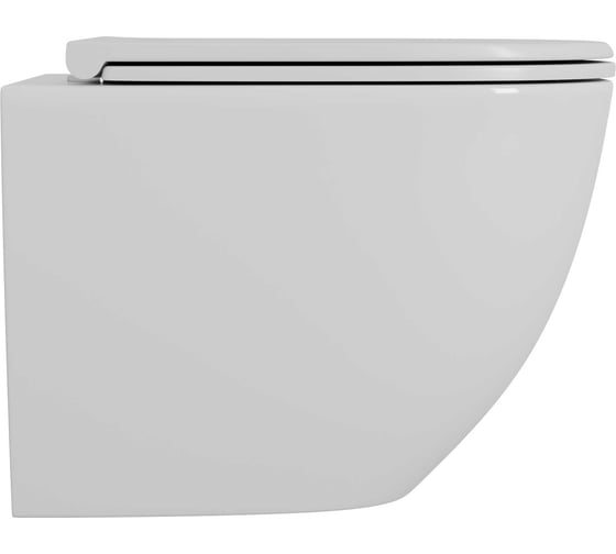 Комплект D&K: Подвесной безободковый унитаз D&K Matrix DT1396016, 490х370х360 мм, инсталляция, сиденье микролифт, белый DS1391608
