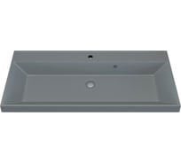 Кварцевая раковина для ванной Uperwood Classic Quartz_100 см, серая матовая, платина 293020638