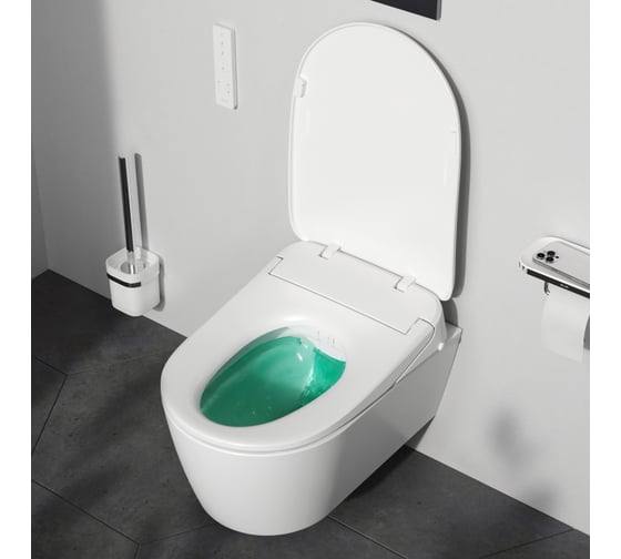 Подвесной унитаз AM.PM Func FlashClean c электронной крышкой-биде со скрытой подводкой C8F1702SC