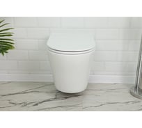 Унитаз подвесной Alcora precioso ultra quiet безободковый, с сиденьем дюропласт, микролифт, быстросъемное, скрытый монтаж LT-053E-UQ