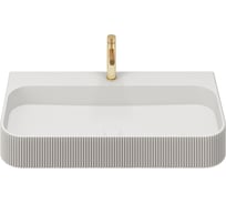 Раковина из искусственного камня VINCEA 750x460x120, подвесная, белый матовый VWB-6SG75MW