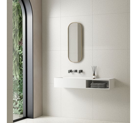 Раковина из искусственного камня VINCEA 1200x400x200, подвесная, белый матовый VWB-6S112MW