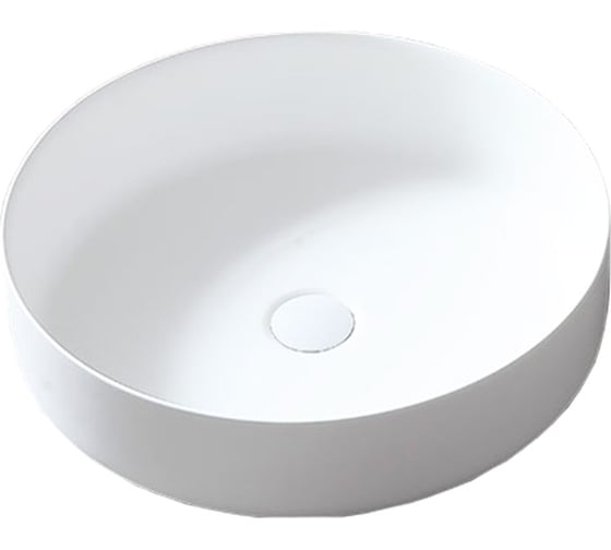 Раковина из искусственного камня VINCEA 450x450x130, накладная, белый матовый VBS-6S16MW