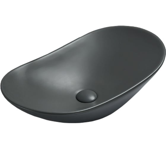 Керамическая раковина VINCEA 615x360x155, накладная, антрацит матовый VBS-508MA 1