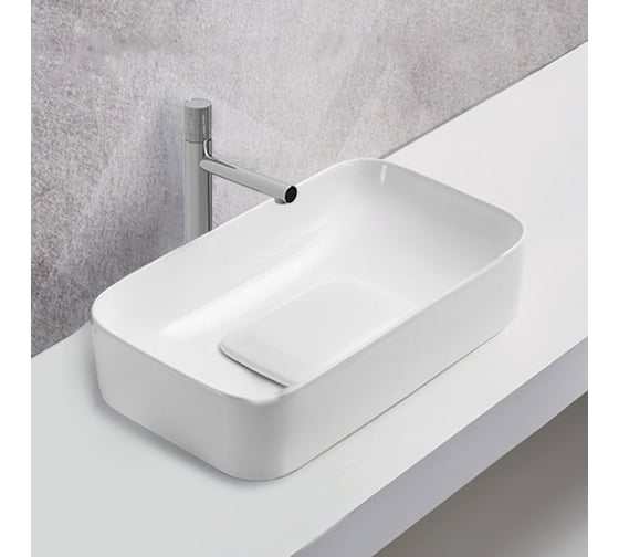 Керамическая раковина VINCEA 610x380x150, накладная, белый VBS-50460