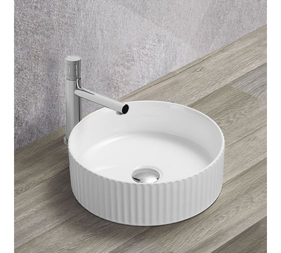 Керамическая раковина VINCEA 360x360x115, накладная, белый VBS-501