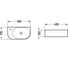 Керамическая раковина VINCEA 400x215x120, подвесная, белый, левая VBS-506L 3