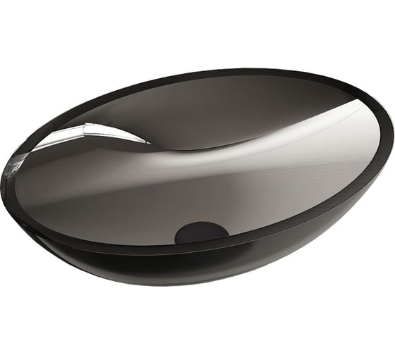 Прозрачная раковина VINCEA 500x350x150, накладная, черный VBS-6T11B