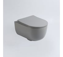 Подвесной унитаз VINCEA Evo безободковый, серый матовый, ультратонкое soft-close сиденье VT1-34SMG