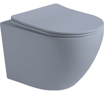 Подвесной унитаз VINCEA Globo безободковый, океан матовый, ультратонкое сиденье soft-close VT1-14SMO