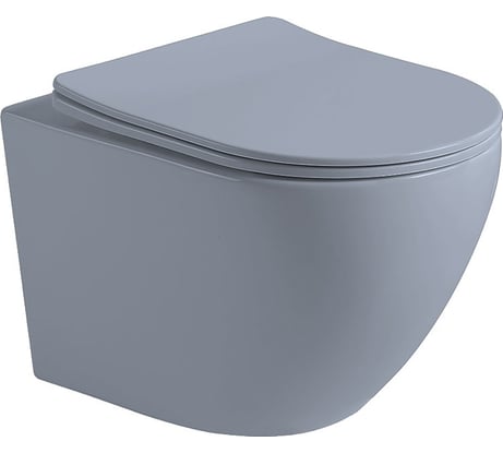 Подвесной унитаз VINCEA Globo безободковый, океан матовый, ультратонкое сиденье soft-close VT1-14SMO