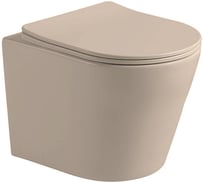 Подвесной унитаз VINCEA Piatti капучино матовый, ультратонкое soft-close сиденье VT1-11SMC
