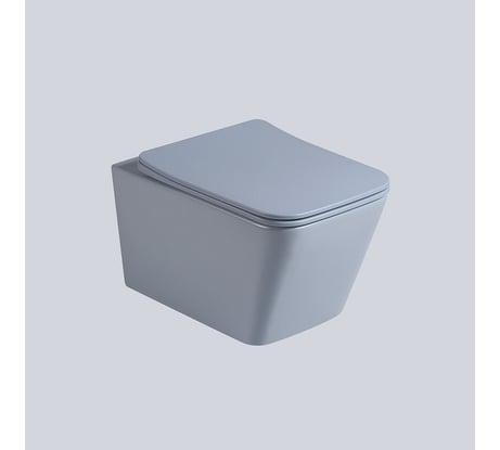 Подвесной унитаз VINCEA Q-line безободковый, океан матовый, ультратонкое soft-close сиденье VT1-12MO