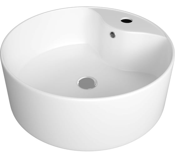 Раковина Teymi Lina Pro накладная D40 с полочкой под смеситель, белая T50107 ЦБ-00267353