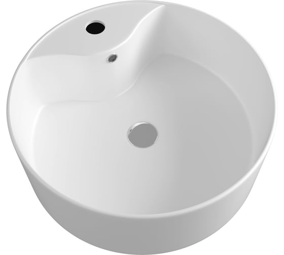 Раковина Teymi Lina Pro накладная D40 с полочкой под смеситель, белая T50107 ЦБ-00267353