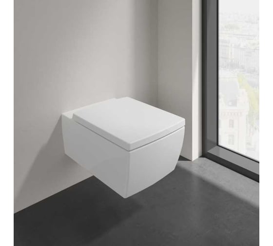 Унитаз с открытым смывным краем Villeroy & Boch MEMENTO 2.0 560x375x340 мм, крепежный комплект "SupraFix 3.0" 4633 R001 00000074117