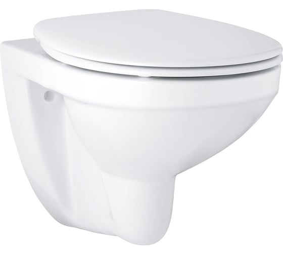 Унитаз Grohe Bau Ceramic подвесной, ободковый, с сиденьем, без микролифта, альпин-белый 39497000