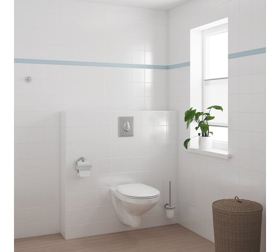 Унитаз Grohe Bau Ceramic подвесной, ободковый, с сиденьем, без микролифта, альпин-белый 39497000