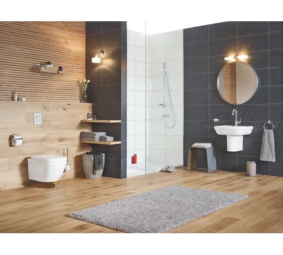 Система инсталляции Grohe Solido Euro Ceramic набор 5 в 1, с подвесным унитазом и панелью смыва Arena Cosmopolitan 39535000