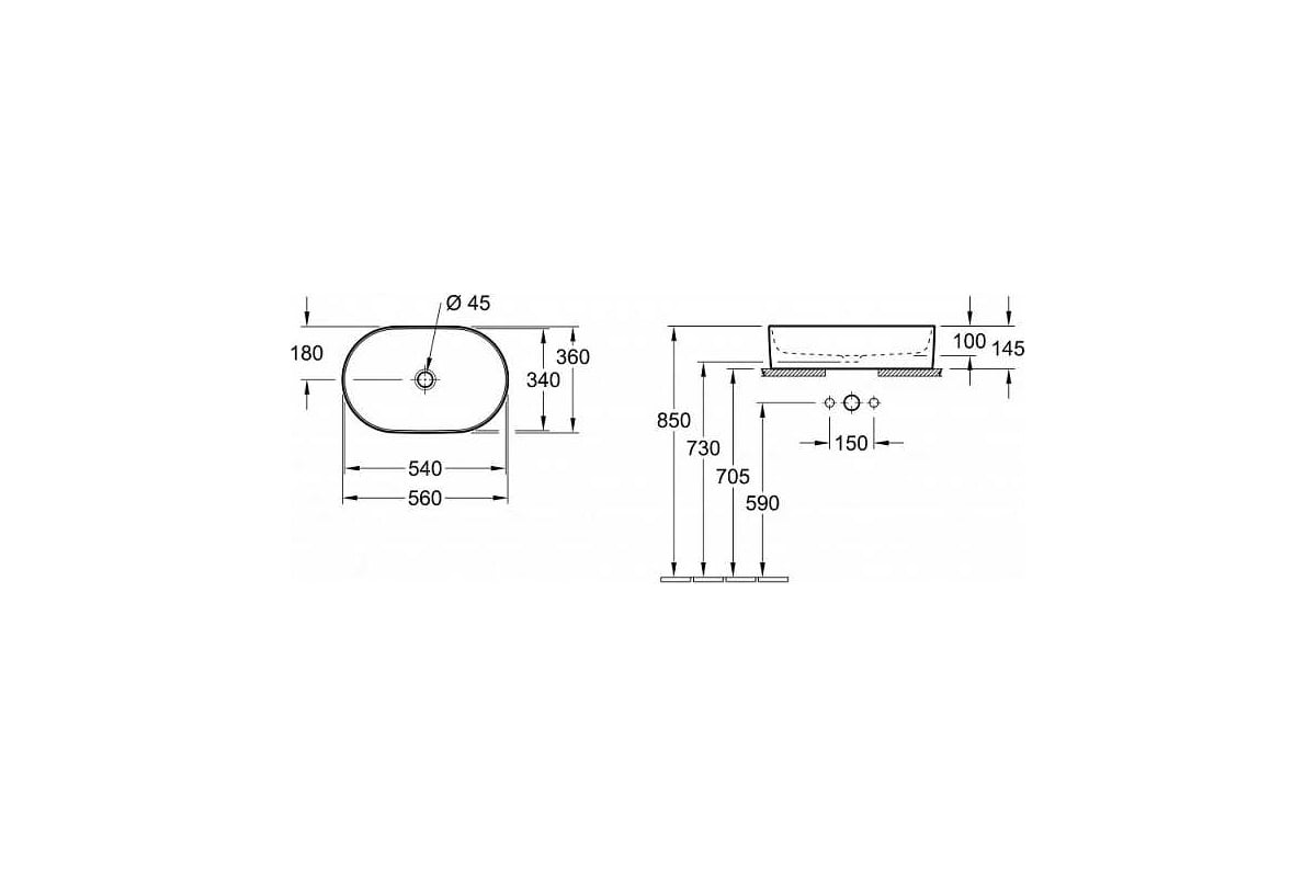 Раковина Villeroy&Boch COLLARO 4a195601