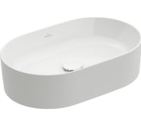 Раковина Villeroy & Boch Collaro 560х360х145, отверстия для смесителя-отсутствует, CeramicPlus, цвет-Stone White 4A1956RW