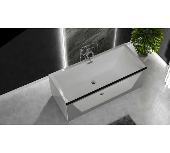 Ванна Aima Design "NEO" 170х75 см, 1 стекло, матовое серое 01нео1775с1с