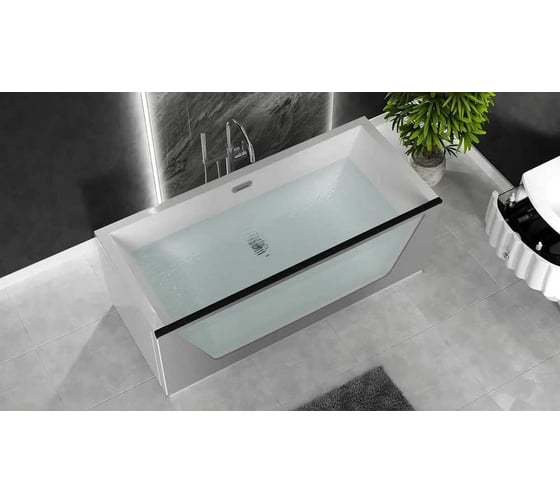 Ванна Aima Design "NEO" 170х75 см, 1 стекло, матовое серое 01нео1775с1с