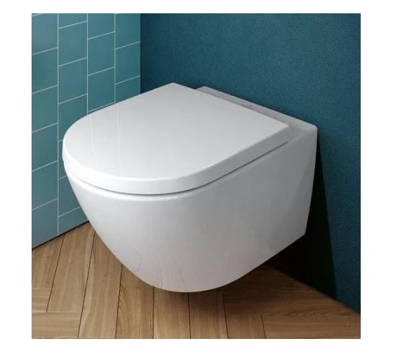 Подвесной унитаз Villeroy & Boch Subway 3.0 370х560х360, CeramicPlus, цвет унитаза-альпийский белый, комбинированая упаковка 4670TSR1