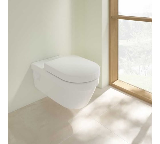 Подвесной унитаз Villeroy & Boch ViCare 370х700х325, цвет-альпийский белый 5649R001