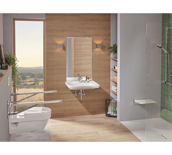 Подвесной унитаз Villeroy & Boch ViCare 370х700х325, цвет-альпийский белый 5649R001