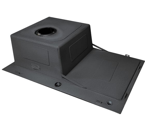 Мойка SANTREK AQUA нержавеющая сталь, врезная, 780x480x220 т 3,0 ЧЕРНАЯ D7848HLB левая (+ сифон +дозатор) + коландер 420x220 318399
