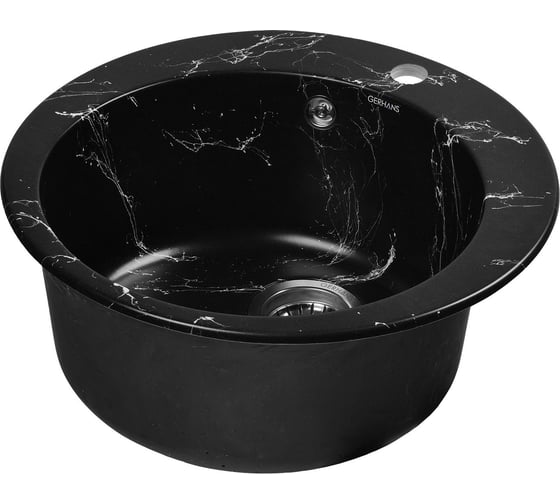 Кухонная мойка GERHANS черная мрамор 495x495 мм A04-11