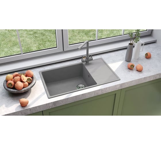 Мойка ULGRAN Quartz Бетон Prima 860-05