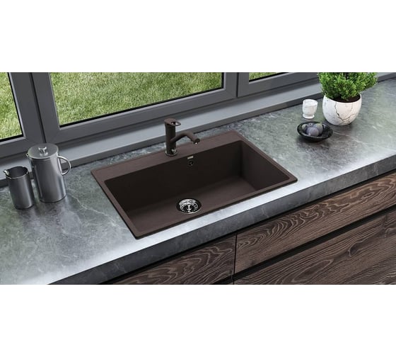 Мойка ULGRAN Quartz Трюфель Forte 760-06